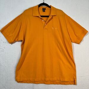 Mercedes-Benz Collection Classic Orange Polo Shirt Embroidered Logo Size 2XL VTG